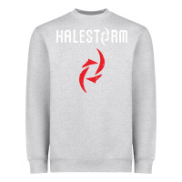 Heather Grey halestorm black Heavyweight Sweatshirt - SnappyArt