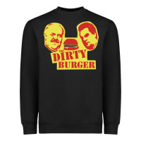 Black Dirty Burger Heavyweight Sweatshirt - SnappyArt