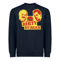 Navy Dirty Burger Heavyweight Sweatshirt - SnappyArt