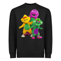 Black new 755 barney and friends cute Heavyweight Sweatshirt - SnappyArt