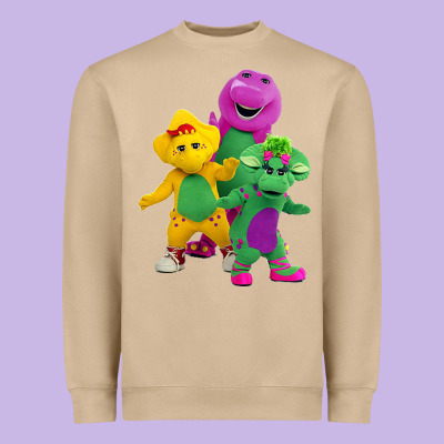 New 755 Barney And Friends Cute Heavyweight Sweatshirt Designed By Snappyart
