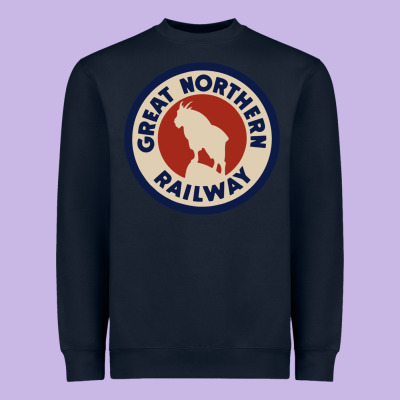 Great Northern Railroad Heavyweight Sweatshirt Designed By Snappyart