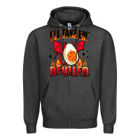 Charcoal Heather i will take em deviled Zipper Hoodie - AdoDesignShop