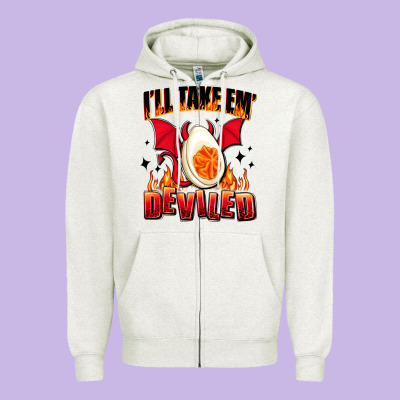 I Will Take Em Deviled Zipper Hoodie Designed By Adodesignshop