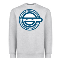 Heather Grey Laughing Man GHOST IN THE SHELL Classic Heavyweight Sweatshirt - SnappyArt