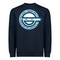 Navy Laughing Man GHOST IN THE SHELL Classic Heavyweight Sweatshirt - SnappyArt