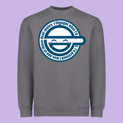 Laughing Man Ghost In The Shell Classic Heavyweight Sweatshirt Designed By Snappyart