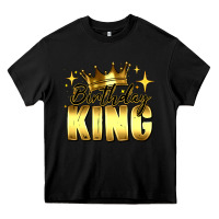 Black birthday king Heavy Core Tee - RanaPortraitStore
