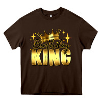Chocolate Brown birthday king Heavy Core Tee - RanaPortraitStore