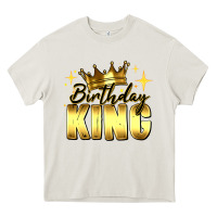 Cream birthday king Heavy Core Tee - RanaPortraitStore