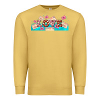 Antique Gold love and love letters Premium Sweatshirt - AdoDesignShop