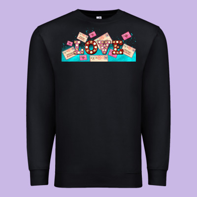 Love And Love Letters Premium Sweatshirt Designed By Adodesignshop