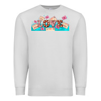 Dove Grey love and love letters Premium Sweatshirt - AdoDesignShop