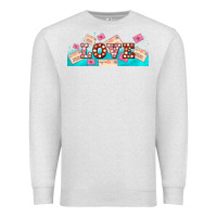 Oatmeal Heather love and love letters Premium Sweatshirt - AdoDesignShop