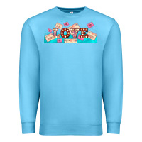 Ocean Blue love and love letters Premium Sweatshirt - AdoDesignShop