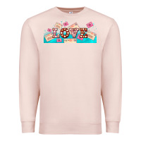 Pale Pink love and love letters Premium Sweatshirt - AdoDesignShop