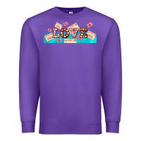 Purple love and love letters Premium Sweatshirt - AdoDesignShop