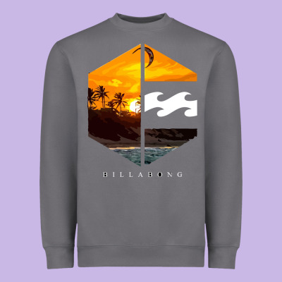Billabong Heavyweight Sweatshirt Designed By Snappyart