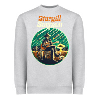 Heather Grey sturgill simpson retro Heavyweight Sweatshirt - SnappyArt