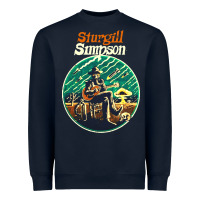 Navy sturgill simpson retro Heavyweight Sweatshirt - SnappyArt