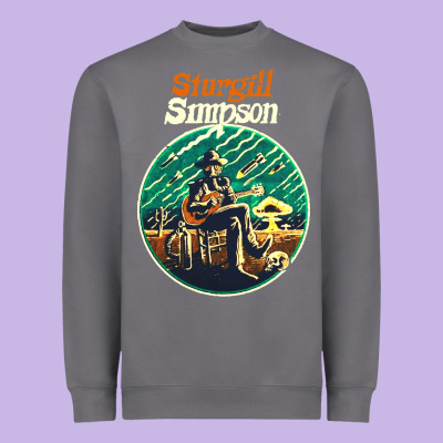 Sturgill Simpson Retro Heavyweight Sweatshirt Designed By Snappyart