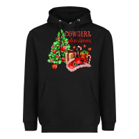 Black Cowgirl Christmas Heavyweight Hoodie - AdoDesignShop