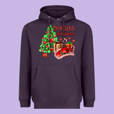 Cowgirl Christmas Heavyweight Hoodie Designed By Adodesignshop