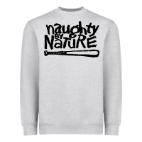 Heather Grey naughty by nature Heavyweight Sweatshirt - SnappyArt