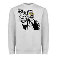 Heather Grey big lebowski Heavyweight Sweatshirt - SnappyArt