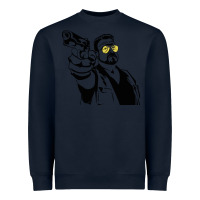 Navy big lebowski Heavyweight Sweatshirt - SnappyArt
