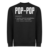 Black Pop Pop Gifts Grandpa Fathers Day Pop-Pop Heavyweight Sweatshirt - SnappyArt