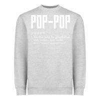 Heather Grey Pop Pop Gifts Grandpa Fathers Day Pop-Pop Heavyweight Sweatshirt - SnappyArt