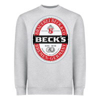 Heather Grey Beck’s-Dark Heavyweight Sweatshirt - SnappyArt