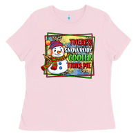 Bubblegum Pink theres snowbody cooler than me Ladies Tee - CowGirlArtShop