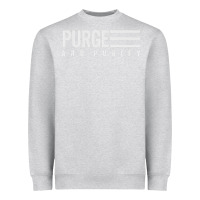 Heather Grey Purge And Purify Graphic Heavyweight Sweatshirt - SnappyArt