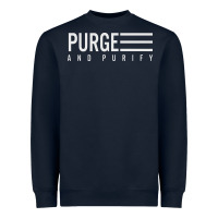 Navy Purge And Purify Graphic Heavyweight Sweatshirt - SnappyArt