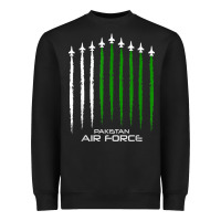 Black pakistan air force shirt   pakistani flag men women kids t shirt Heavyweight Sweatshirt - SnappyArt