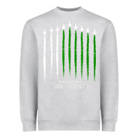 Heather Grey pakistan air force shirt   pakistani flag men women kids t shirt Heavyweight Sweatshirt - SnappyArt