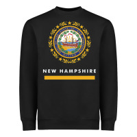 Black new hampshire state flag new Heavyweight Sweatshirt - SnappyArt