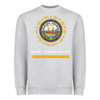 Heather Grey new hampshire state flag new Heavyweight Sweatshirt - SnappyArt
