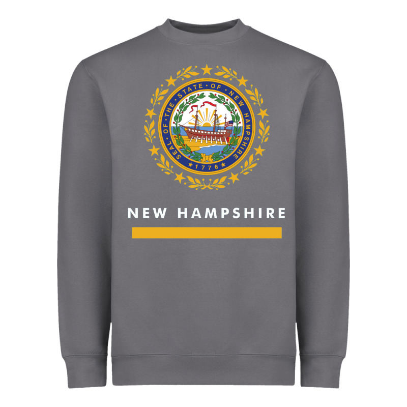New Hampshire State Flag New Heavyweight Sweatshirt by SnappyArt | Teevron