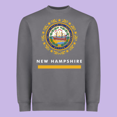 New Hampshire State Flag New Heavyweight Sweatshirt Designed By Snappyart