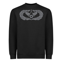 Black Air Force Civil Engineer Badge Heavyweight Sweatshirt - SnappyArt