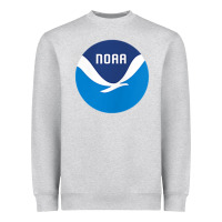 Heather Grey noaa national oceanic and atmospheric administrati Heavyweight Sweatshirt - SnappyArt