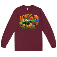 Burgundy Loads of luck with tractor St. Patricks Day Long Sleeve Tee - FaDigitalArtStudio