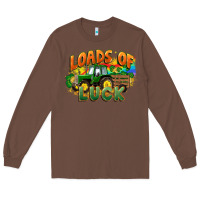 Chestnut Loads of luck with tractor St. Patricks Day Long Sleeve Tee - FaDigitalArtStudio