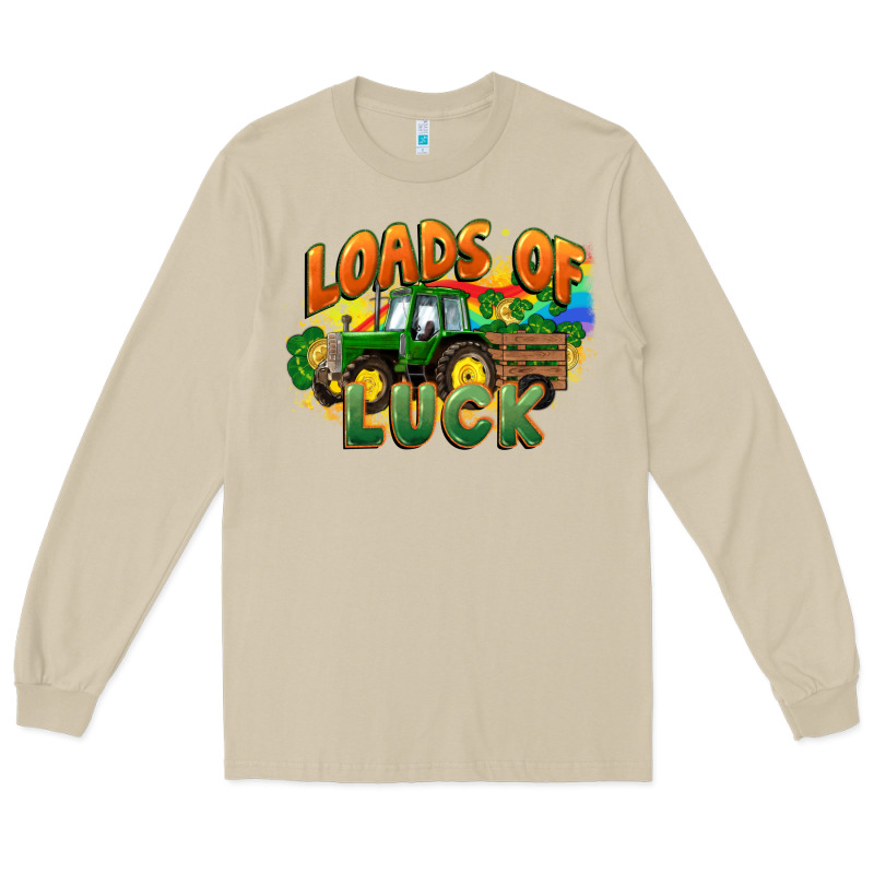 Loads Of Luck With Tractor St. Patricks Day Long Sleeve Tee by FaDigitalArtStudio | Teevron