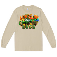 Mushroom Loads of luck with tractor St. Patricks Day Long Sleeve Tee - FaDigitalArtStudio