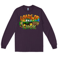 Plum Loads of luck with tractor St. Patricks Day Long Sleeve Tee - FaDigitalArtStudio