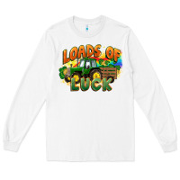 White Loads of luck with tractor St. Patricks Day Long Sleeve Tee - FaDigitalArtStudio